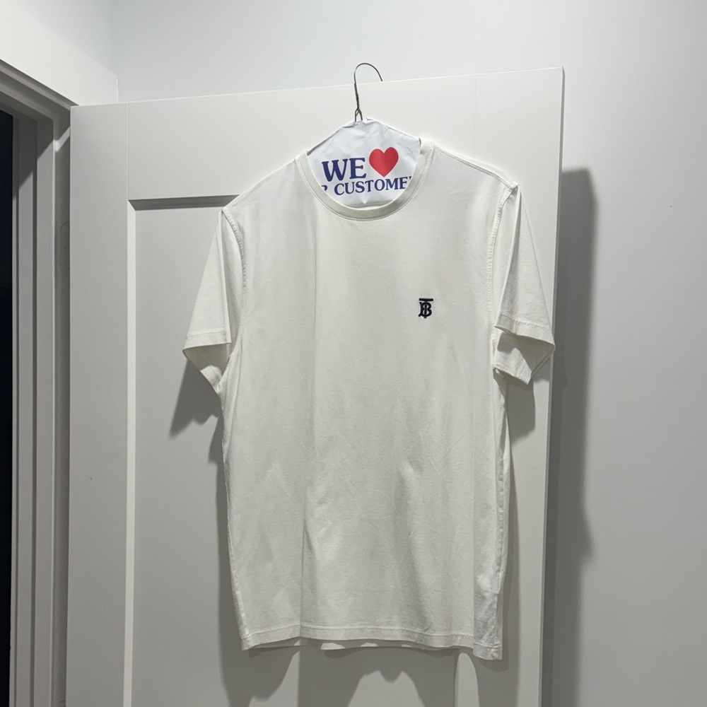 Burberry White Short Sleeve Tee